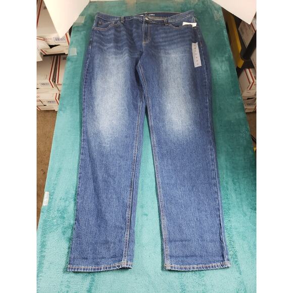 Old Navy Jeans Size 16 Tall Womens Blue Pants Stretch Mid Rise Boyfriend NWT - Picture 2 of 15